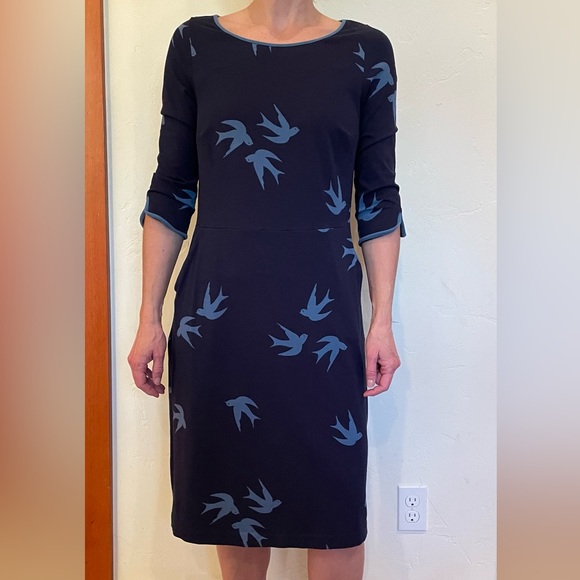 Boden Jessie Swallow dress Blue - Picture 2 of 4